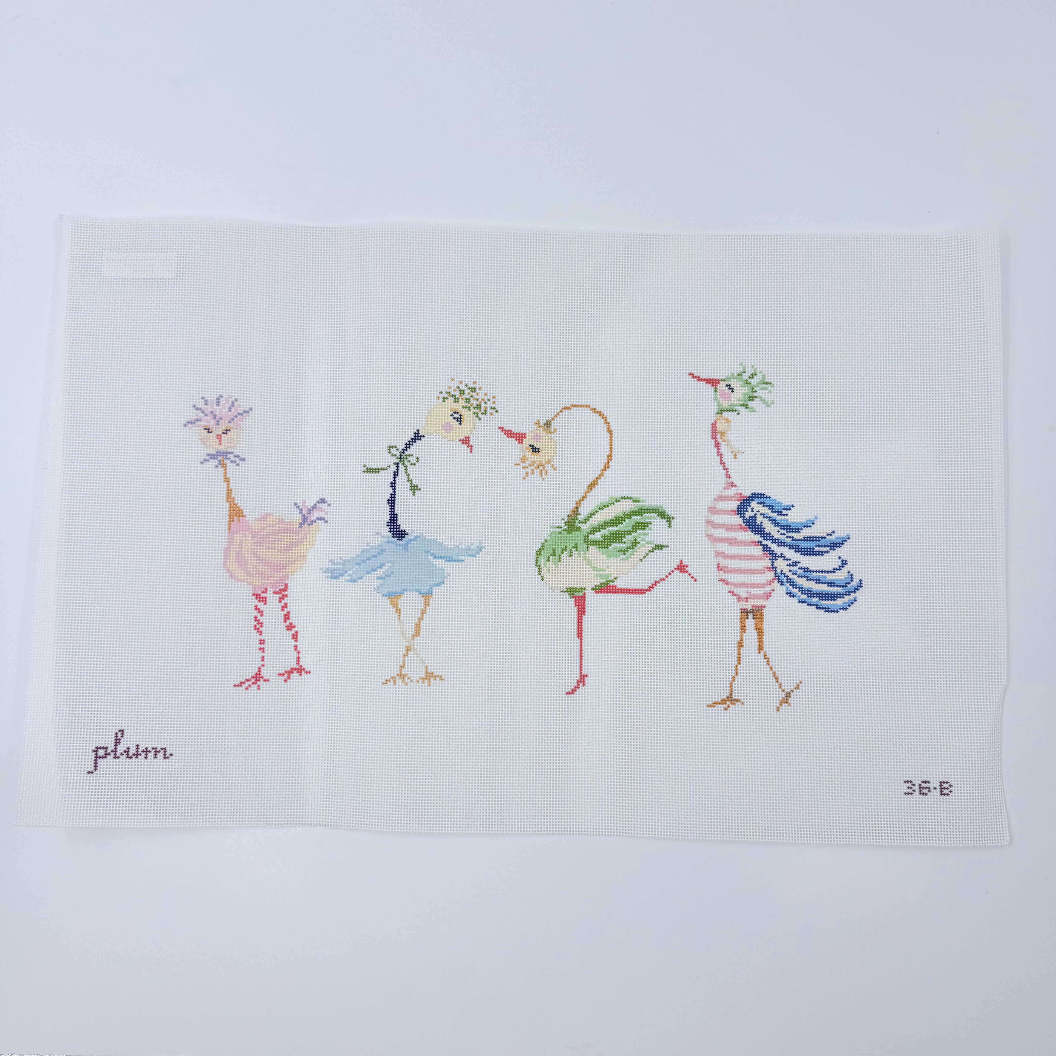 Strange Birds Needlepoint Canvas - KC Needlepoint