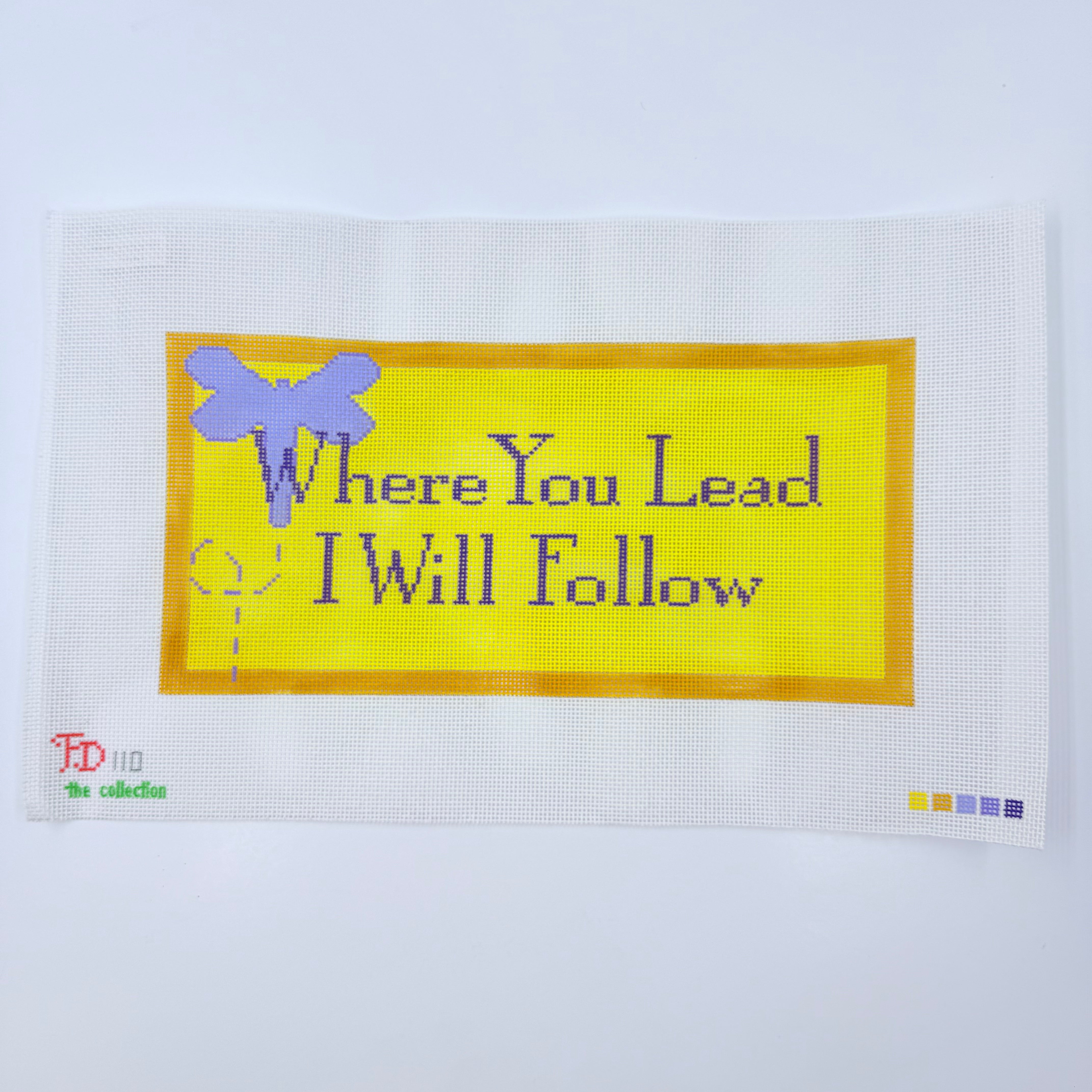 Where You Lead I Will Follow Canvas - KC Needlepoint