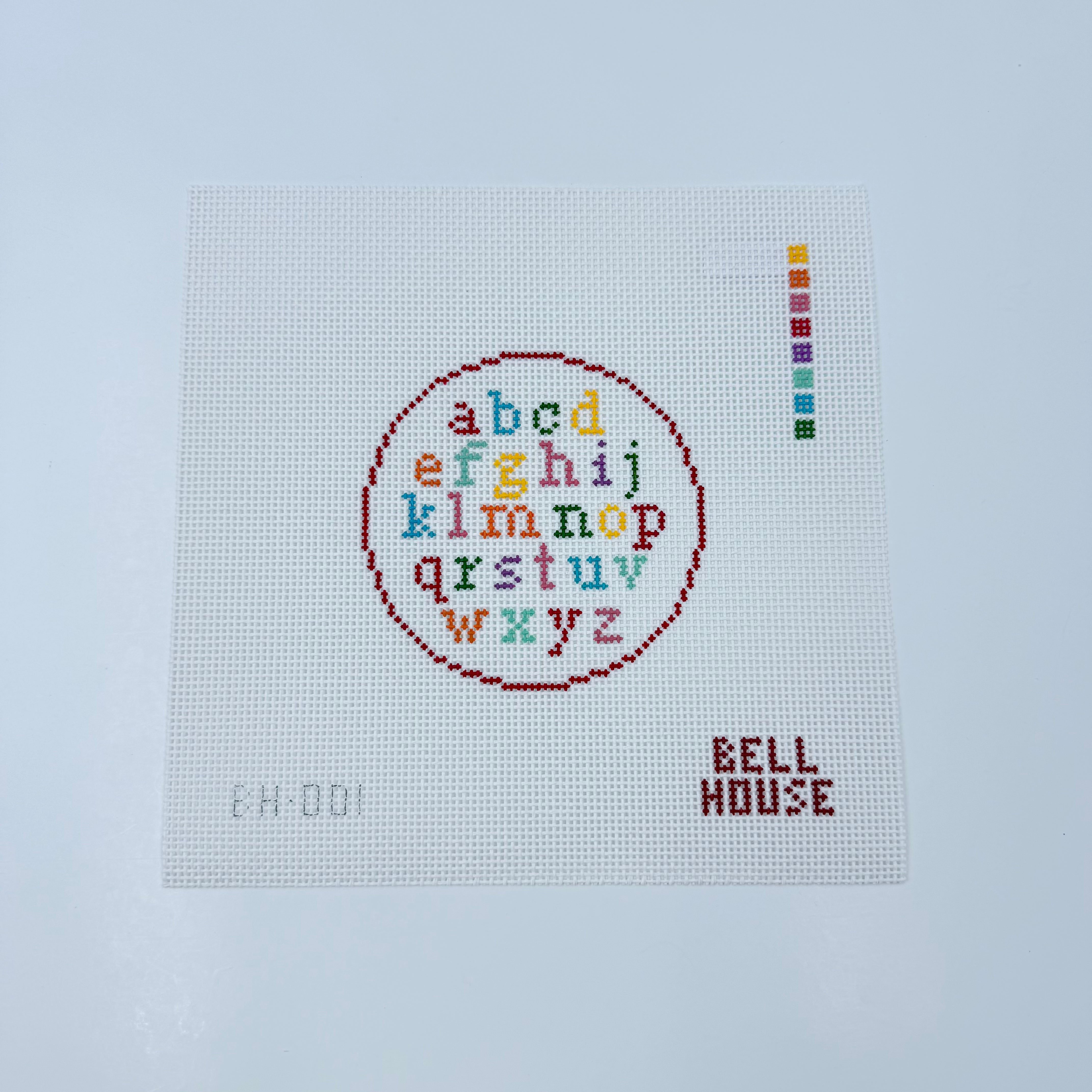 ABC Round Canvas - KC Needlepoint