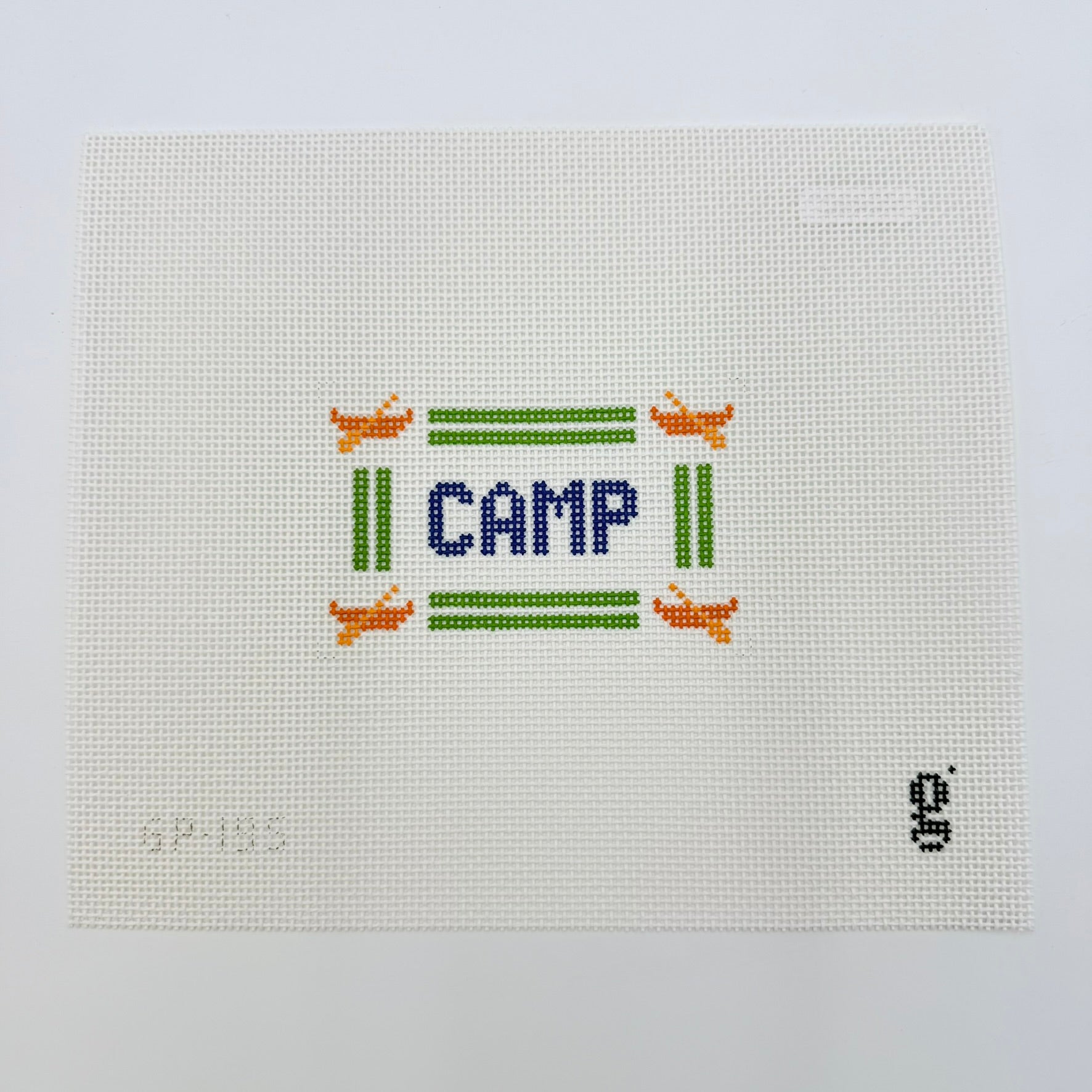 Camp Mini Sign Canvas - KC Needlepoint
