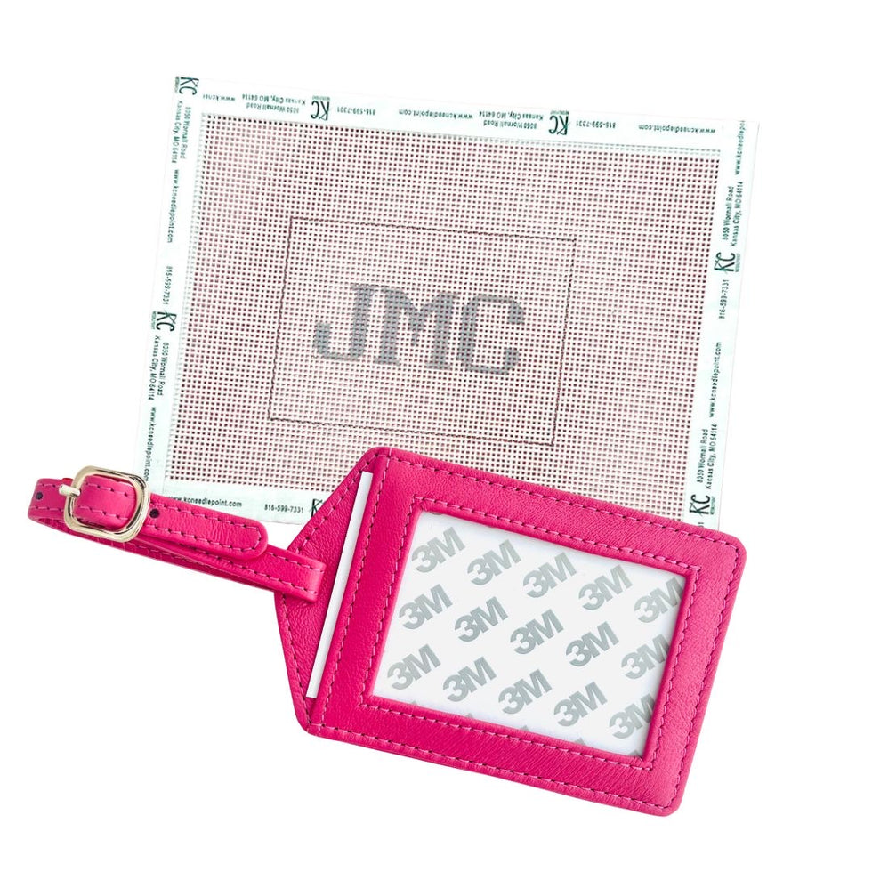 NEEDLEPOINT LUGGAGE TAG, OUT OF OFFICE main image 1