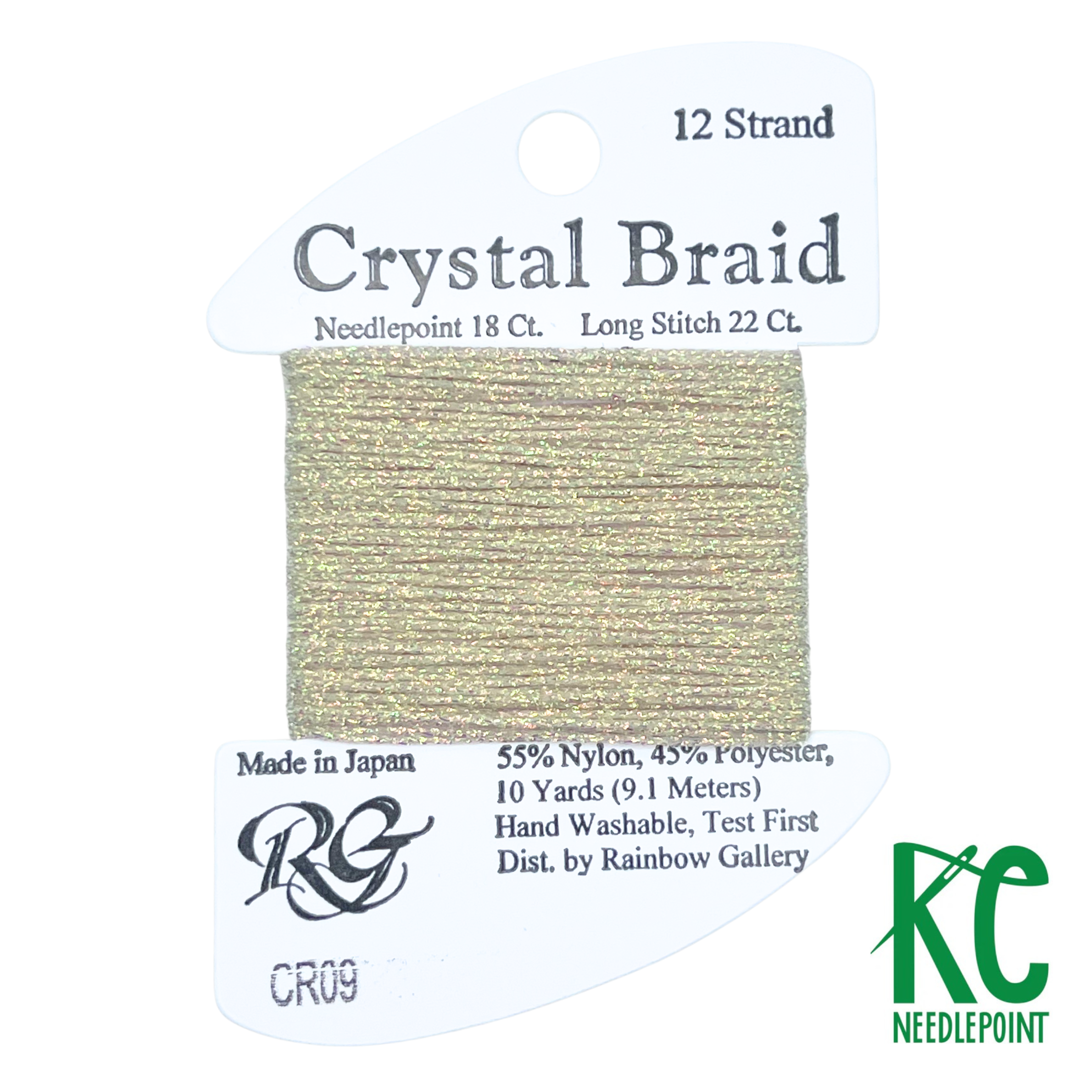 Crystal Braid CR09 Vatican Gold Pearl - KC Needlepoint