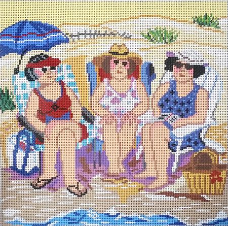 Beach Friends Needlepoint Canvas - KC Needlepoint