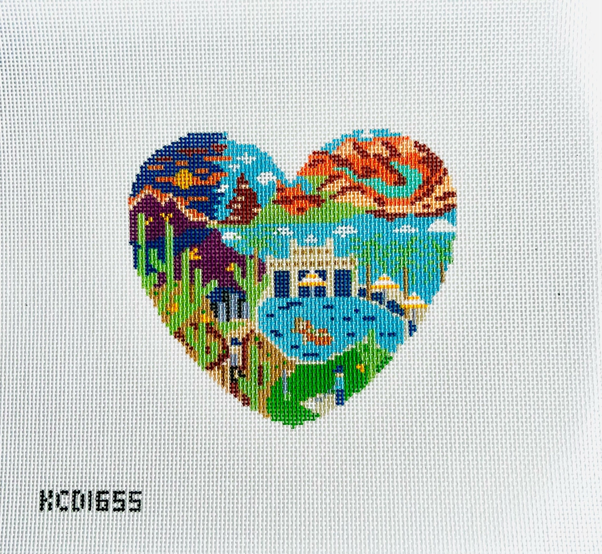 Arizona Heart Canvas - KC Needlepoint