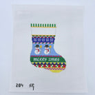 Bold Stripe Snowman Mini Stocking Canvas - KC Needlepoint