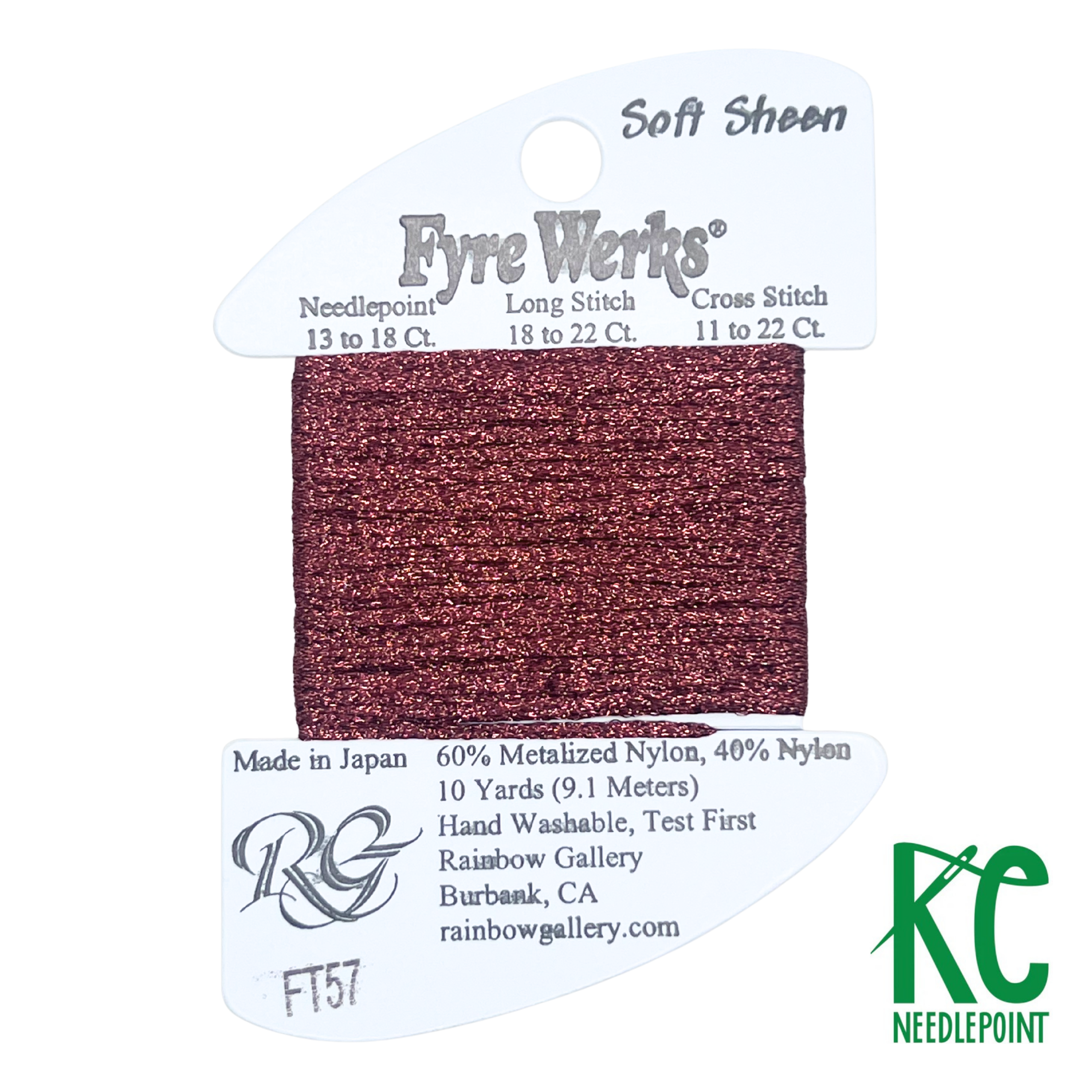 Fyre Werks Soft Sheen FT57 Merlot - KC Needlepoint