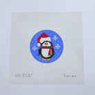 Penguin with Santa Hat Canvas - KC Needlepoint