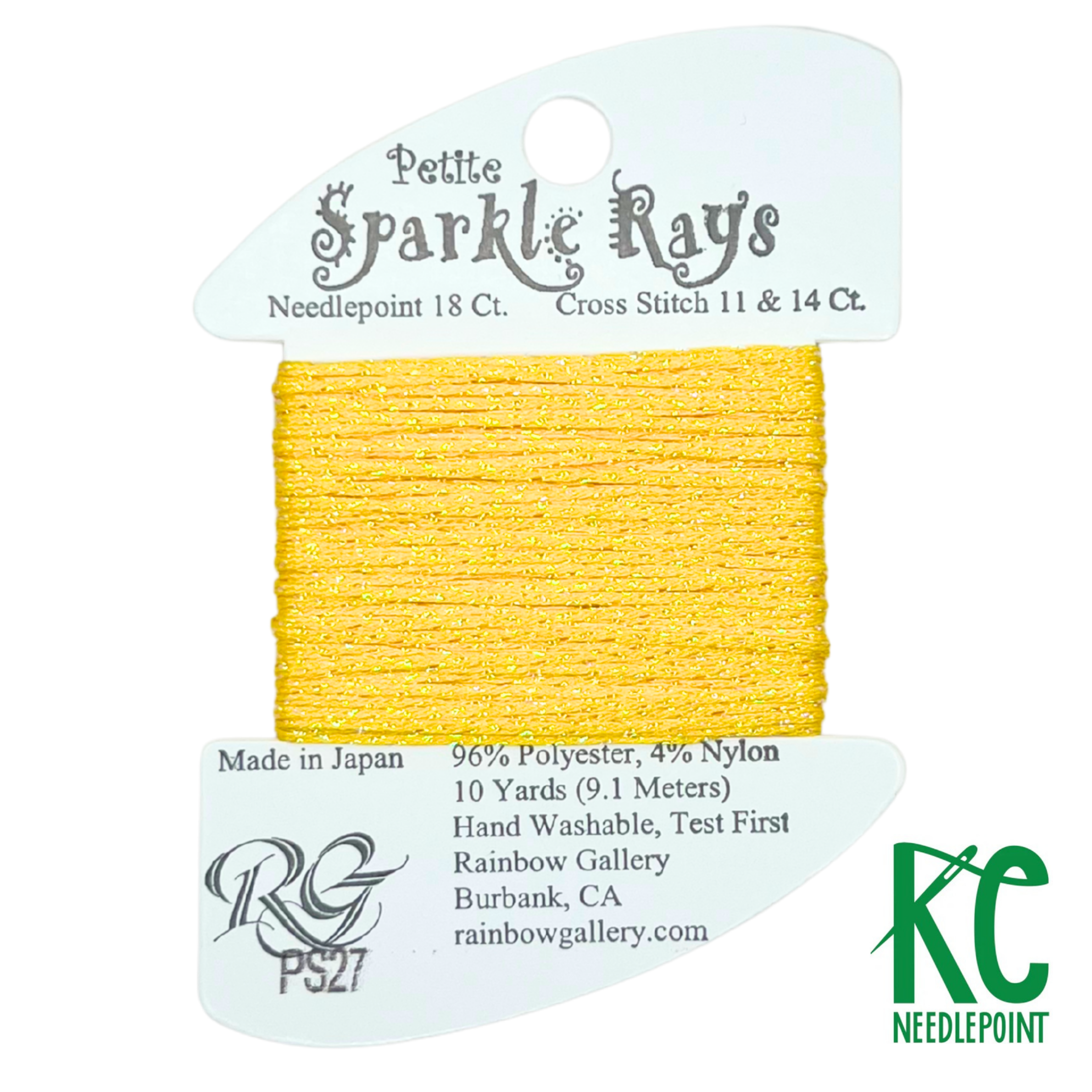 Petite Sparkle Rays PS27 Brite Yellow - KC Needlepoint