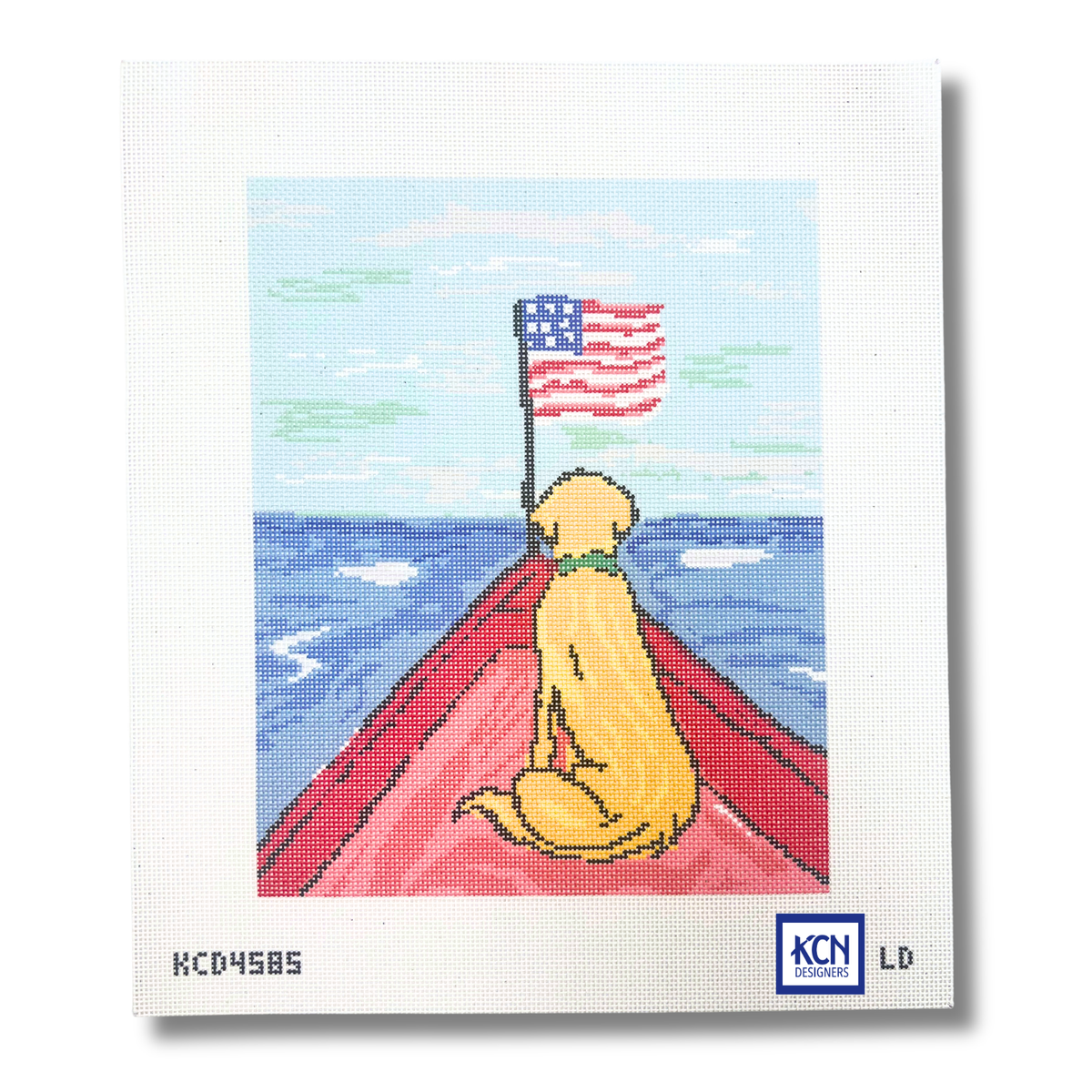 Dog on a Boat - KC Needlepoint