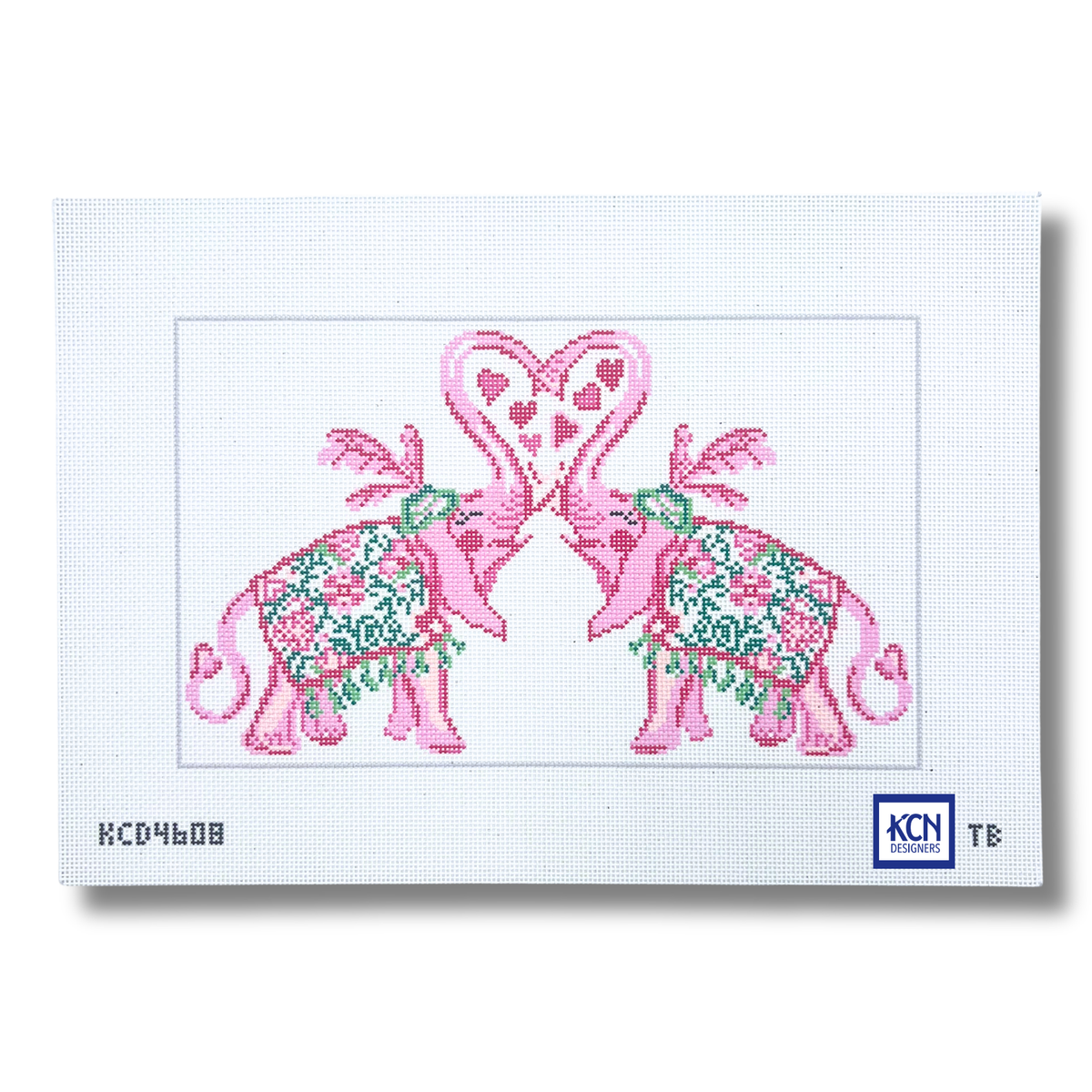 Elephants in Love - KC Needlepoint