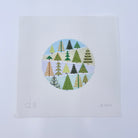 Trees Round Canvas - KC Needlepoint