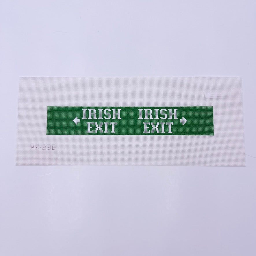 Irish Exit Key Fob Canvas - KC Needlepoint