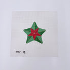 Red and Green Star Canvas - KC Needlepoint