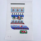 Triathilon Santa Stripe Stocking Canvas - KC Needlepoint