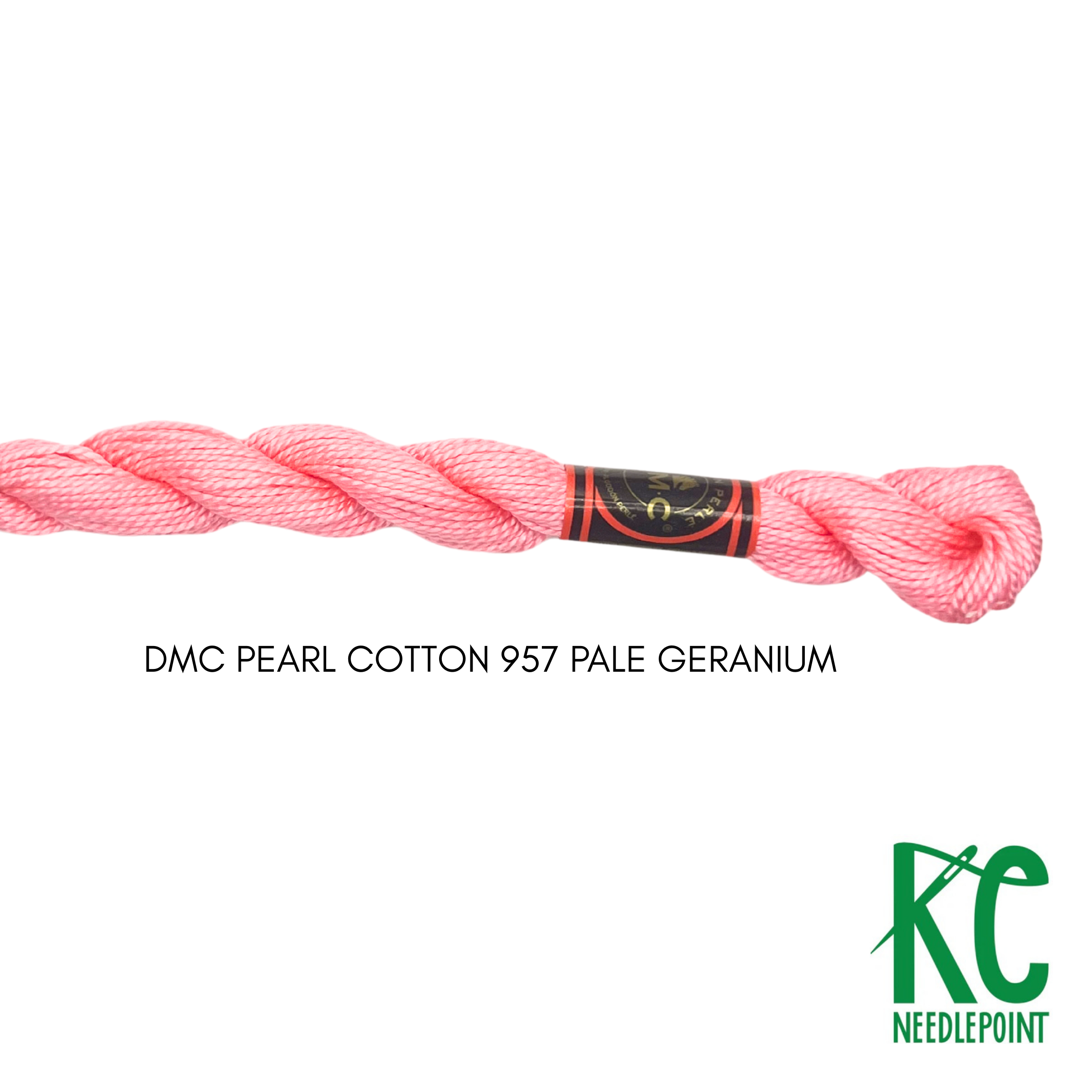 DMC 5 Pearl Cotton 957 Pale Geranium - KC Needlepoint