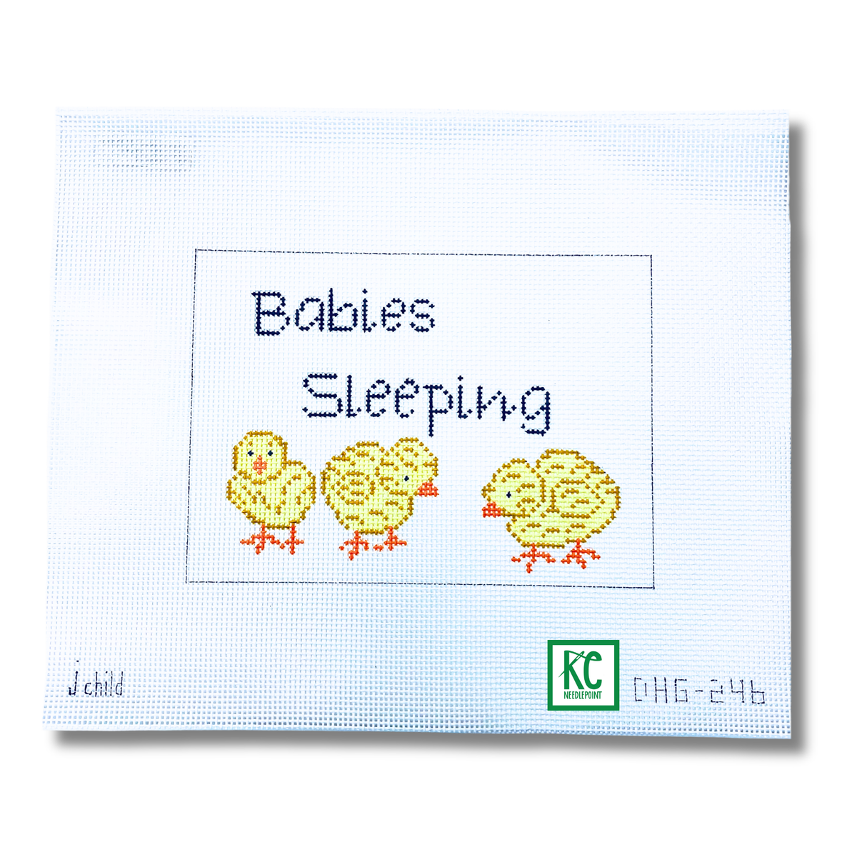 Baby Chicks Baby Sleeping Canvas - KC Needlepoint