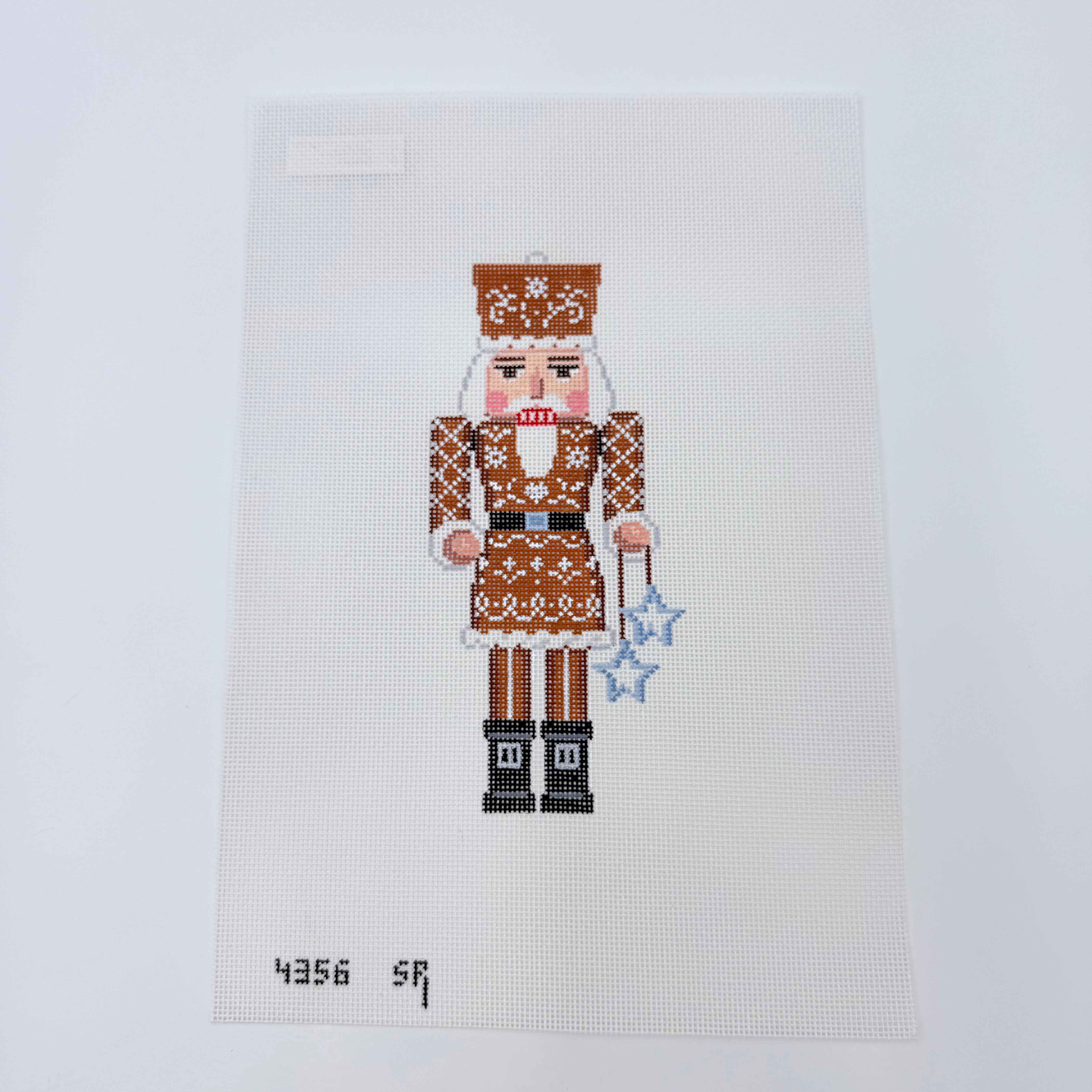 Gingerbread Lace Nutcracker Canvas - KC Needlepoint