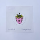 Pink with White Flowers Strawberry Canvas - KC Needlepoint