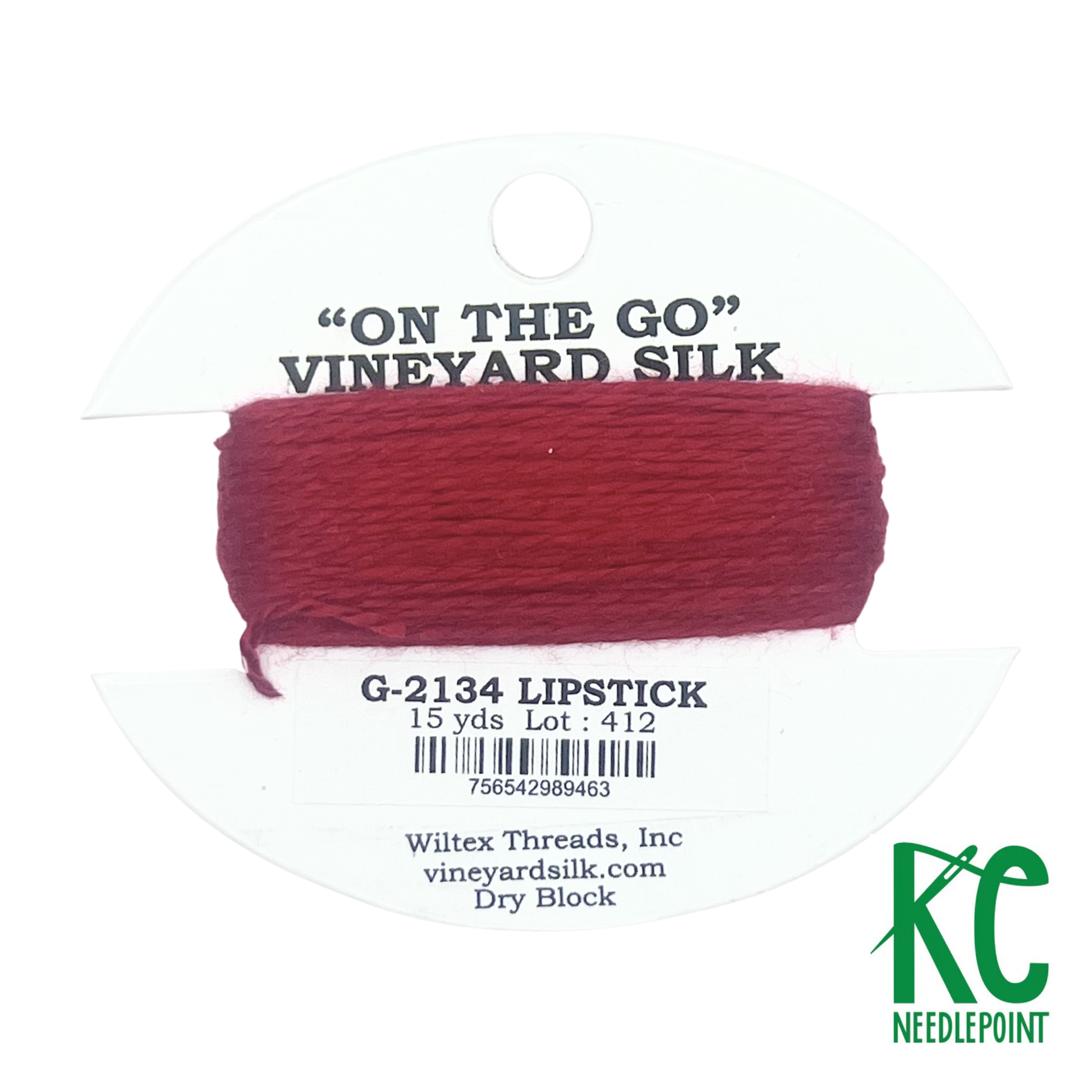 Vineyard Silk Card G2134 Lipstick - KC Needlepoint