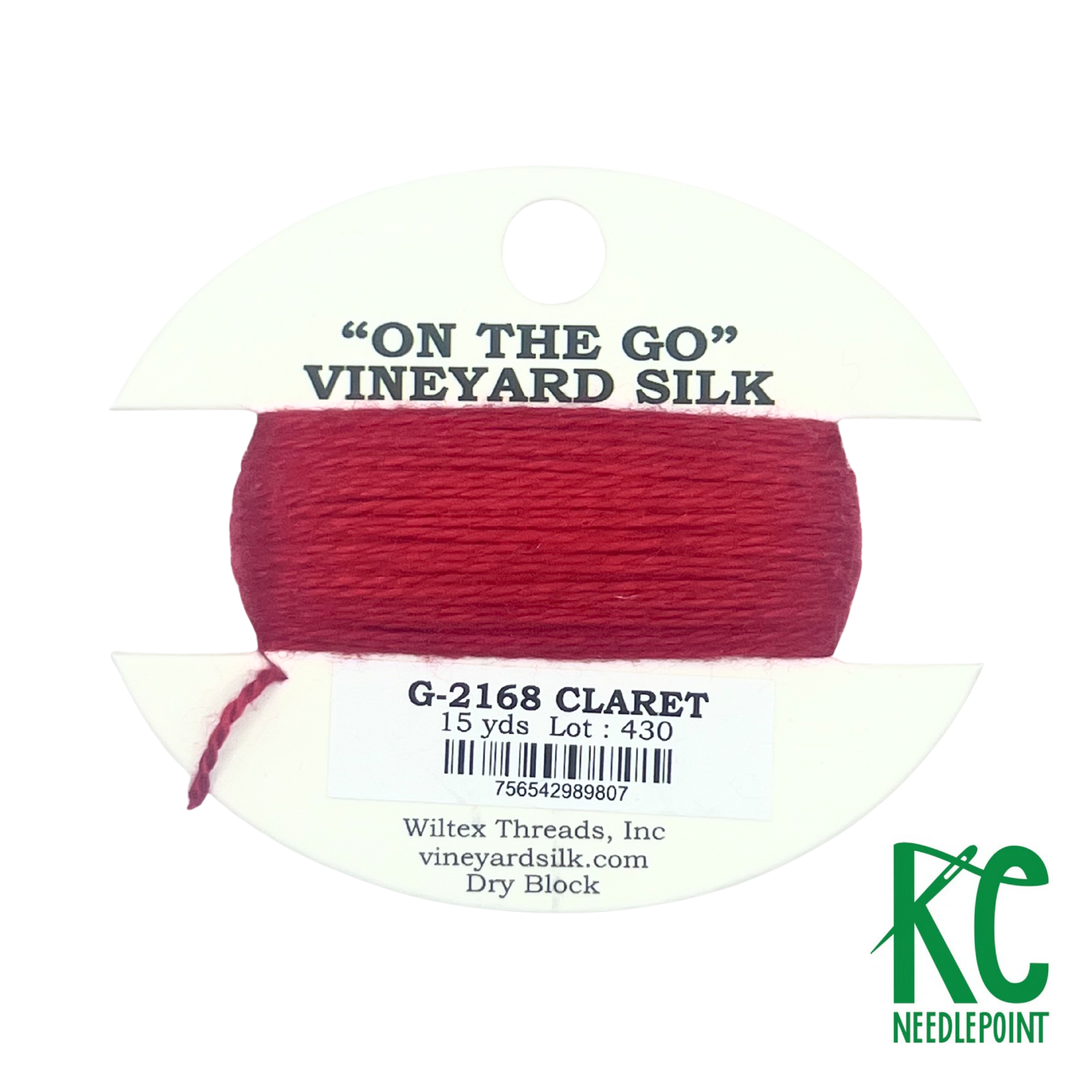 Vineyard Silk Card G2168 Claret - KC Needlepoint
