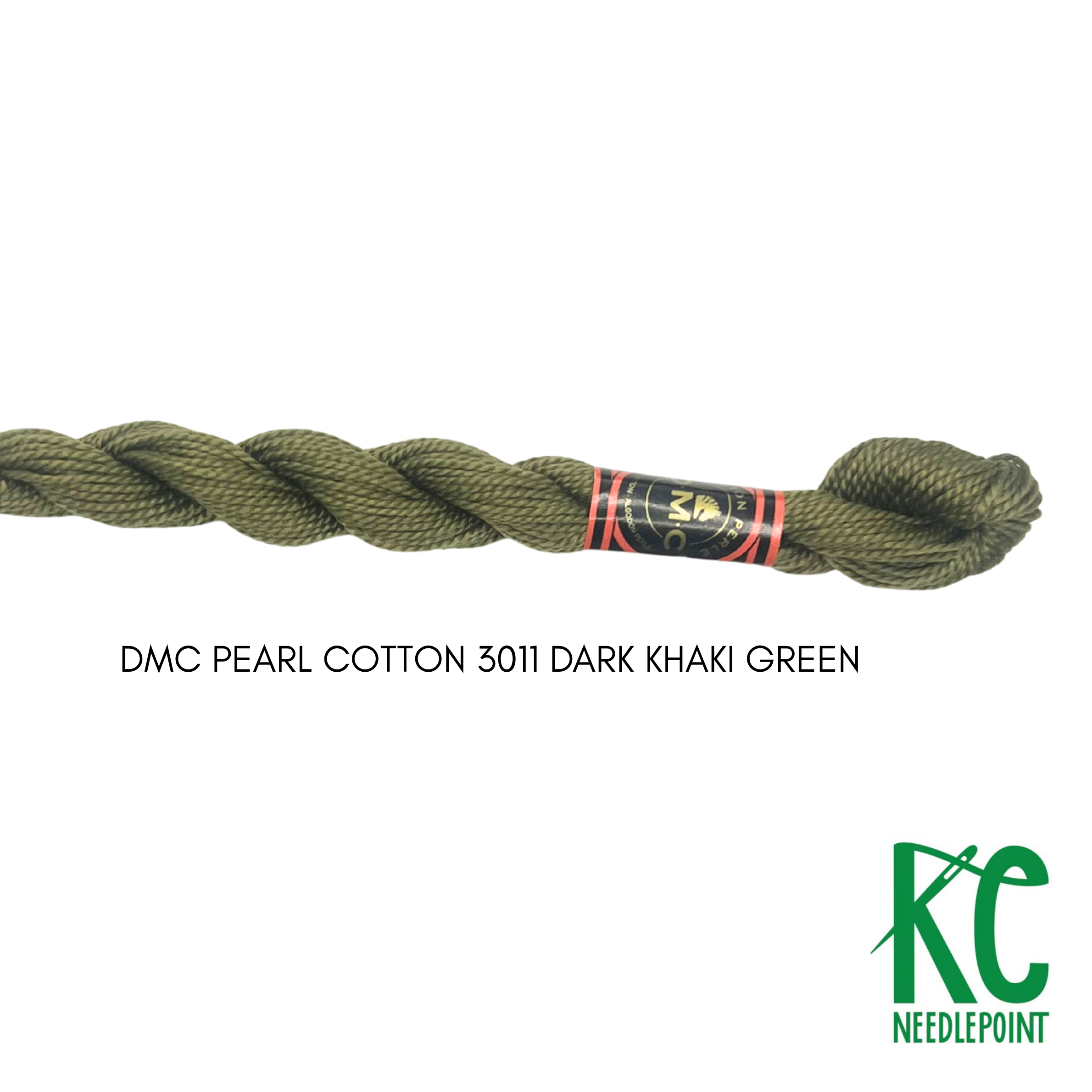 DMC 3 Pearl Cotton 3011</br>Dark Khaki Green - KC Needlepoint