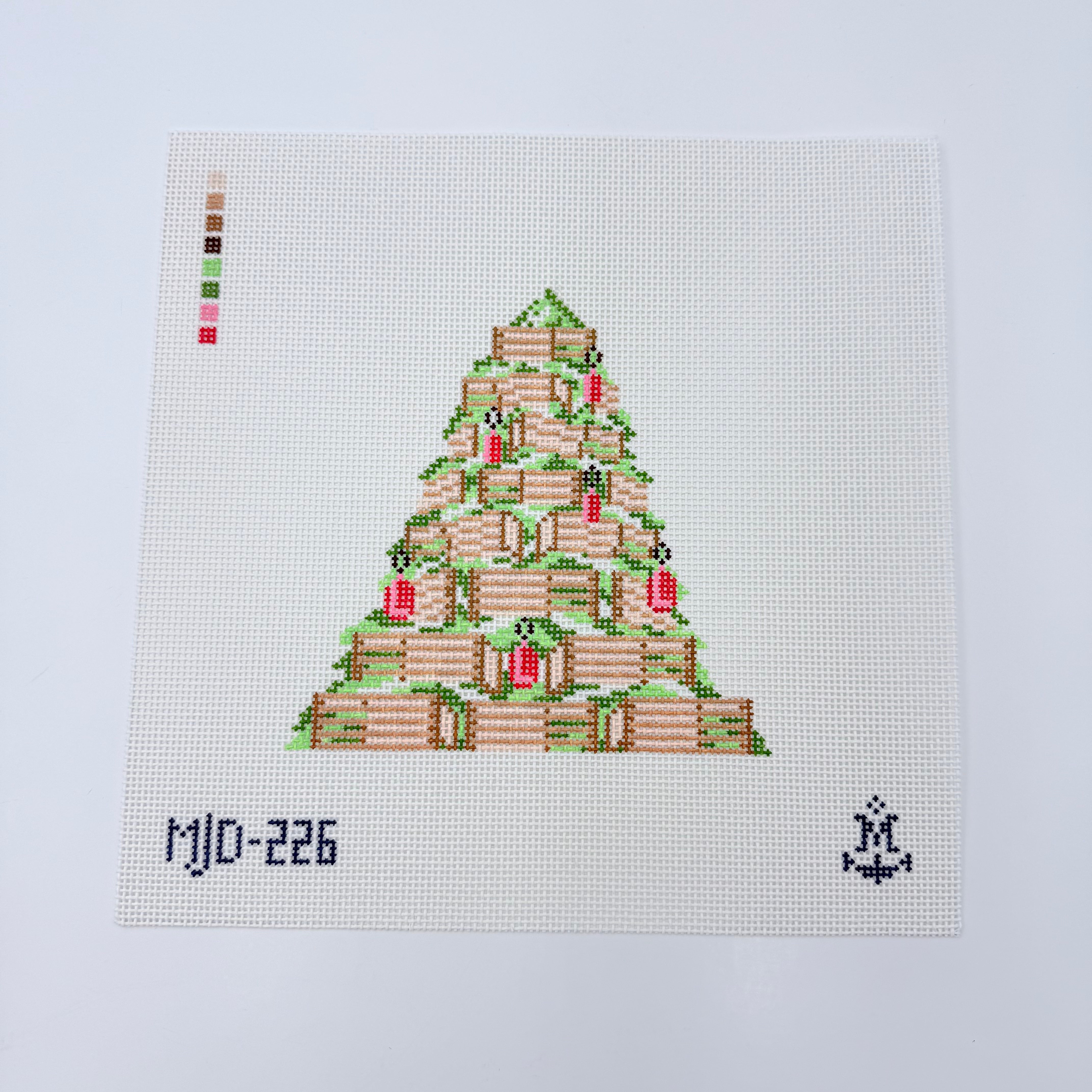 Nautical Christmas Lobster Trap Canvas - KC Needlepoint