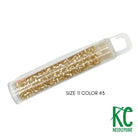 Size 11 Seed Beads 3 Light Gold - KC Needlepoint