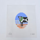 Cow with Wreath Canvas - KC Needlepoint