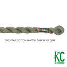 DMC 5 Pearl Cotton 640</br>Very Dark Beige Gray - KC Needlepoint
