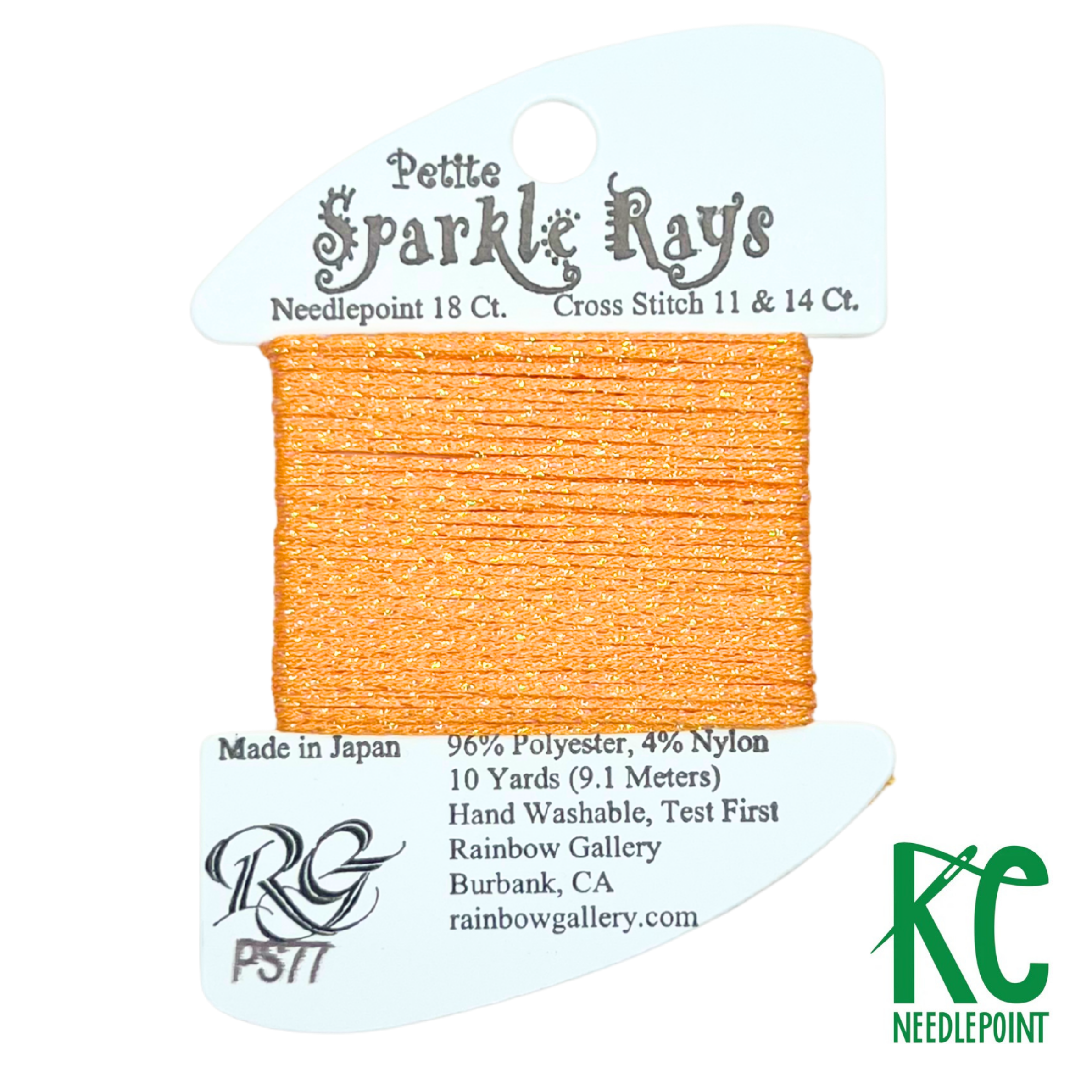 Petite Sparkle Rays PS77 Pumpkin - KC Needlepoint