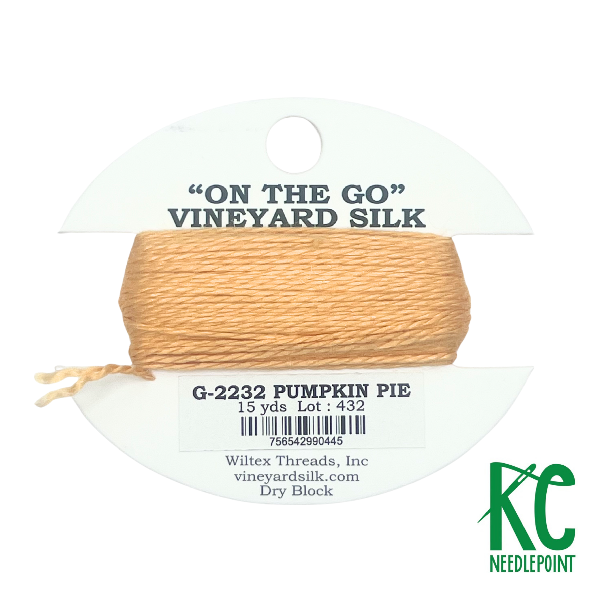 Vineyard Silk Card G2232 Pumpkin Pie - KC Needlepoint