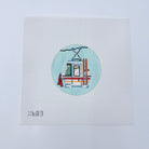 Ski Lift Round Canvas - KC Needlepoint