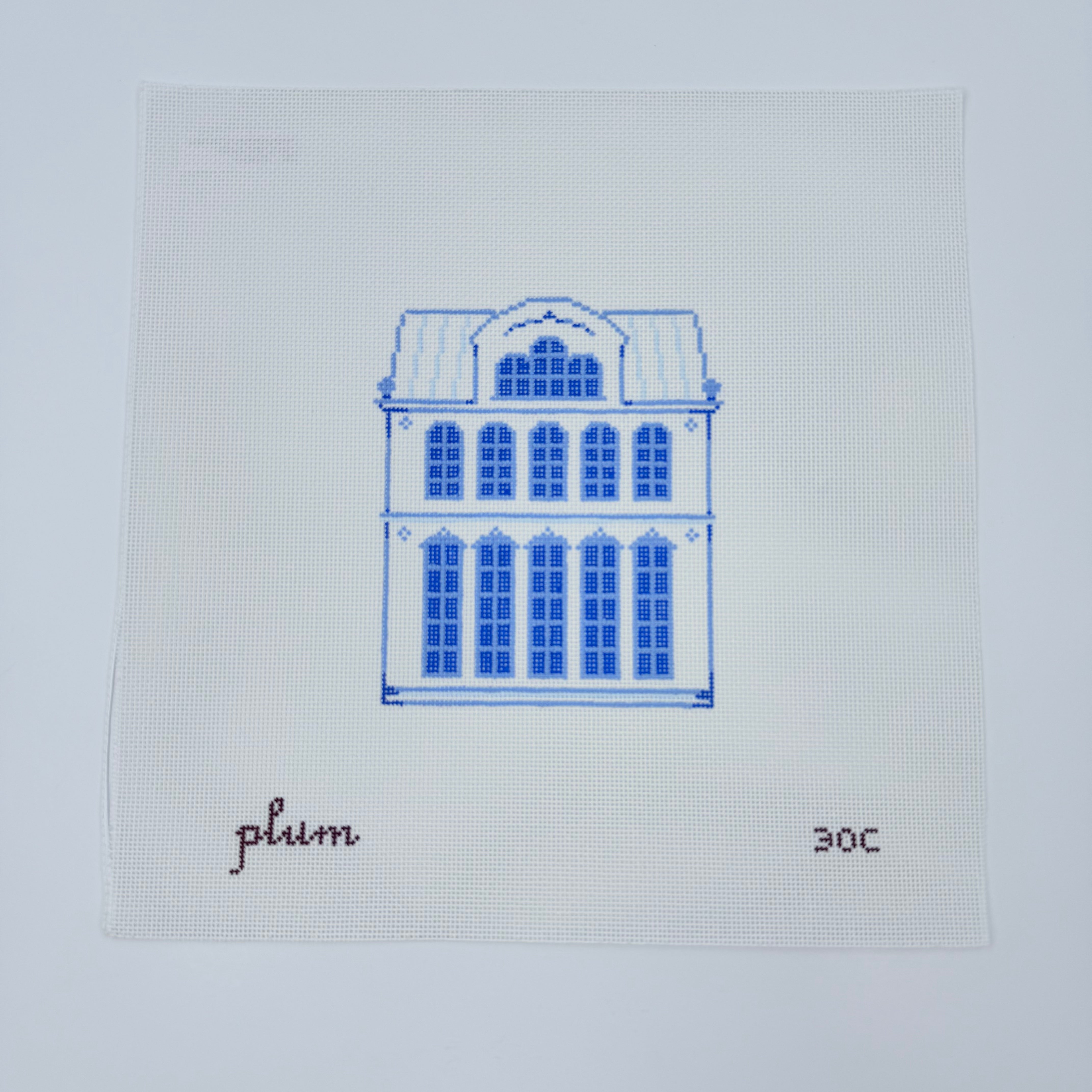 Delft House #3 Needlepoint Canvas - KC Needlepoint