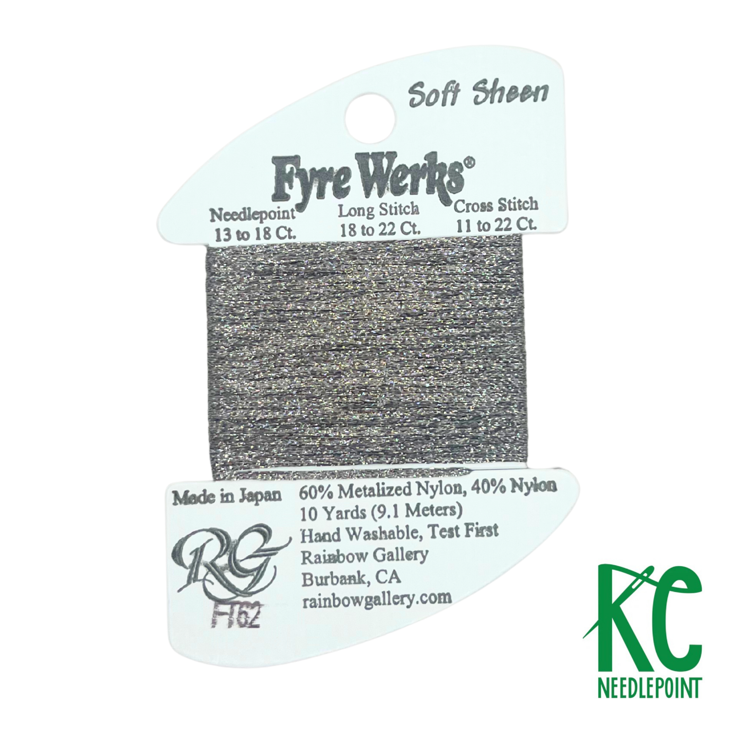 Fyre Werks Soft Sheen FT62 Granite - KC Needlepoint