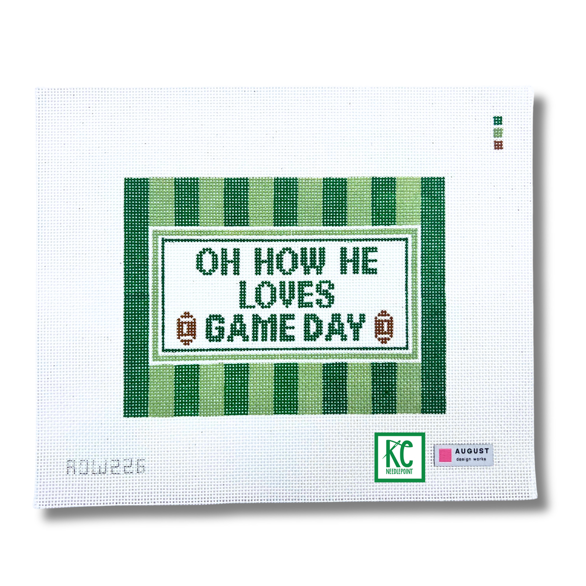 Oh How He Loves Game Day Canvas - KC Needlepoint