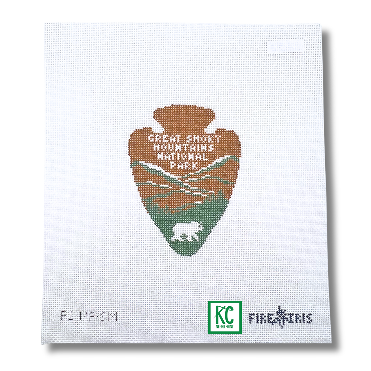 Great Smoky Mountains National Park Crest Canvas - KC Needlepoint