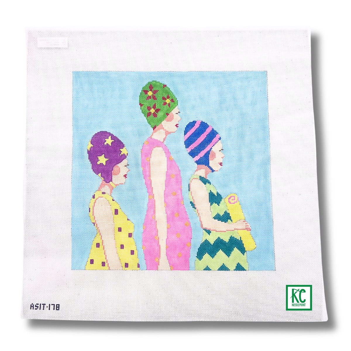 Bathing Ladies Canvas - KC Needlepoint