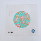 Jellyfish on Blue Canvas - KC Needlepoint