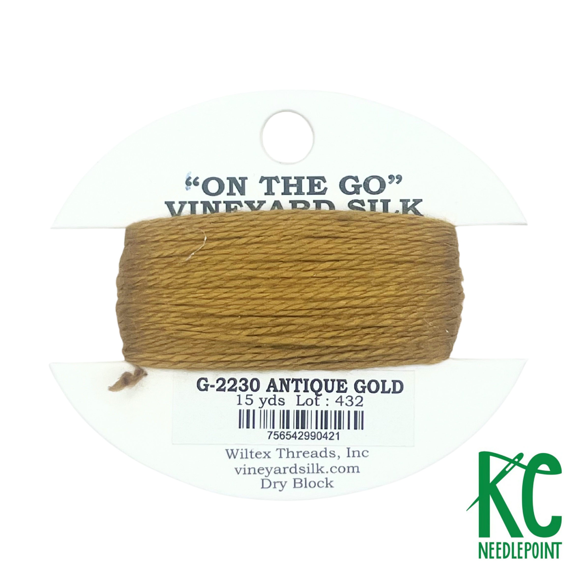 Vineyard Silk Card G2230 Antique Gold - KC Needlepoint
