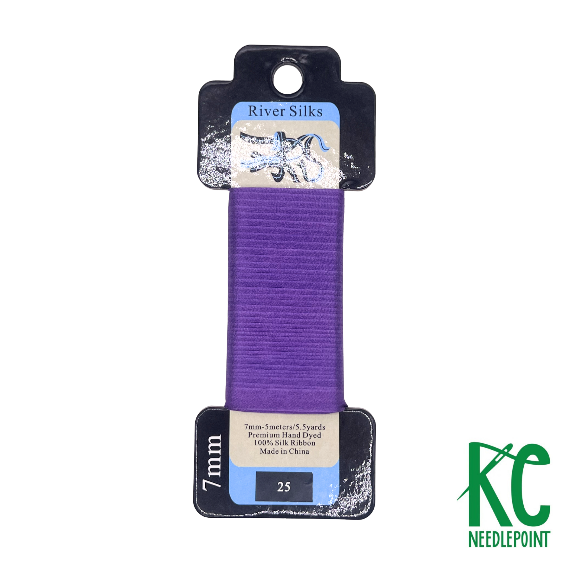 Silk Ribbon 7mm 025 Deep Lavender - KC Needlepoint