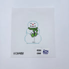 Snowman with Golf Club Canvas - KC Needlepoint