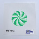 Green Peppermint Round Canvas - KC Needlepoint