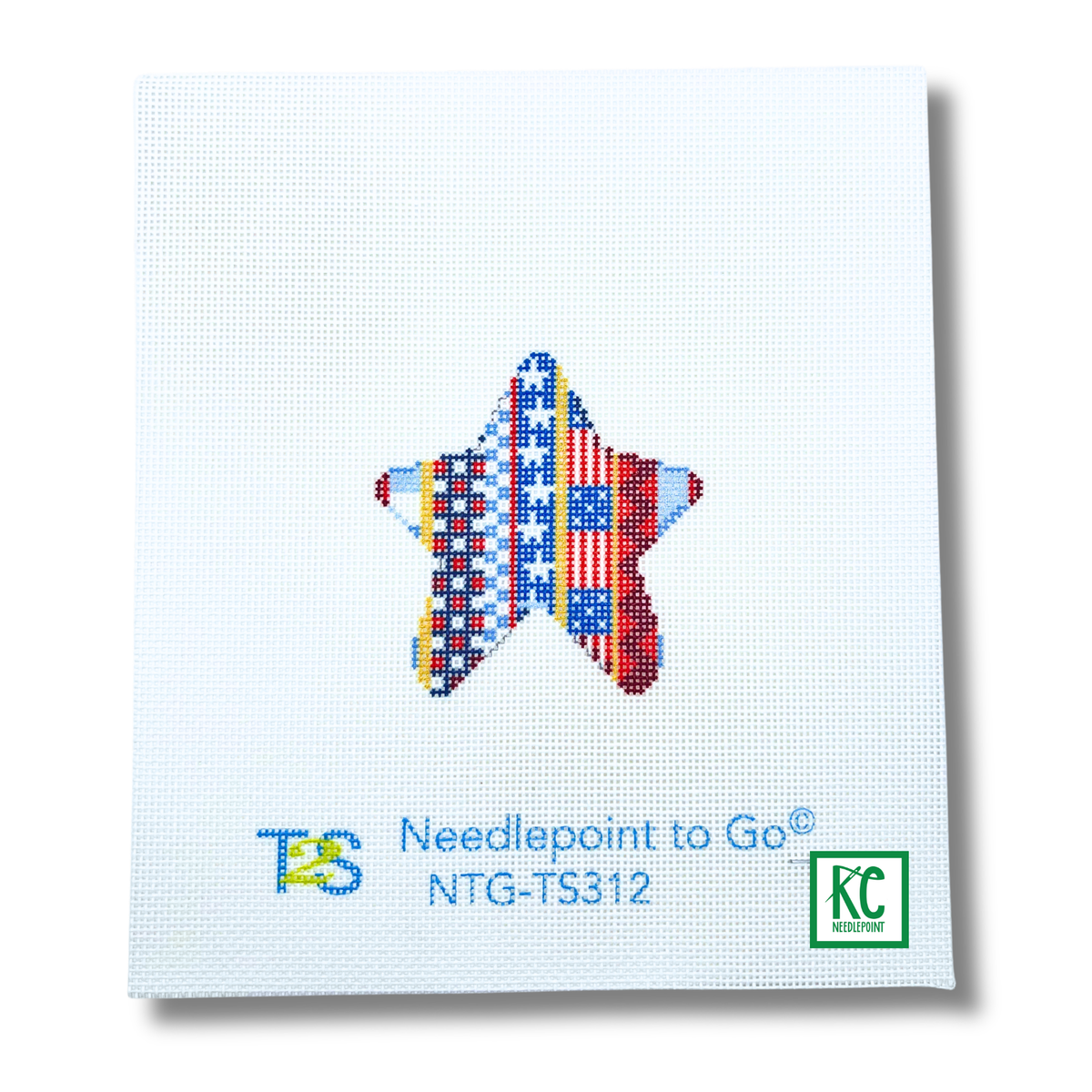 Patriotic Patterns Mini Star Canvas - KC Needlepoint