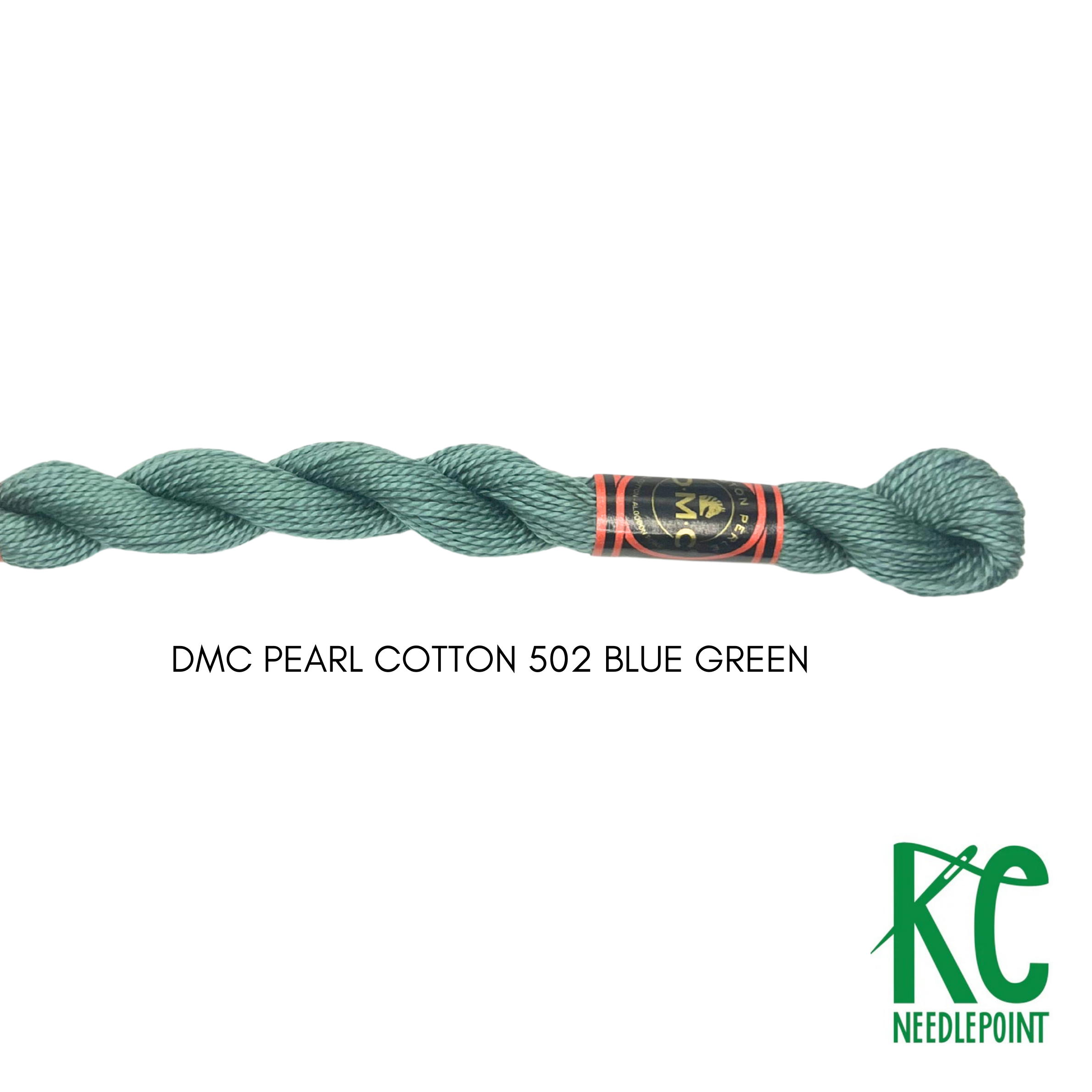 DMC 5 Pearl Cotton 502</br>Blue Green - KC Needlepoint