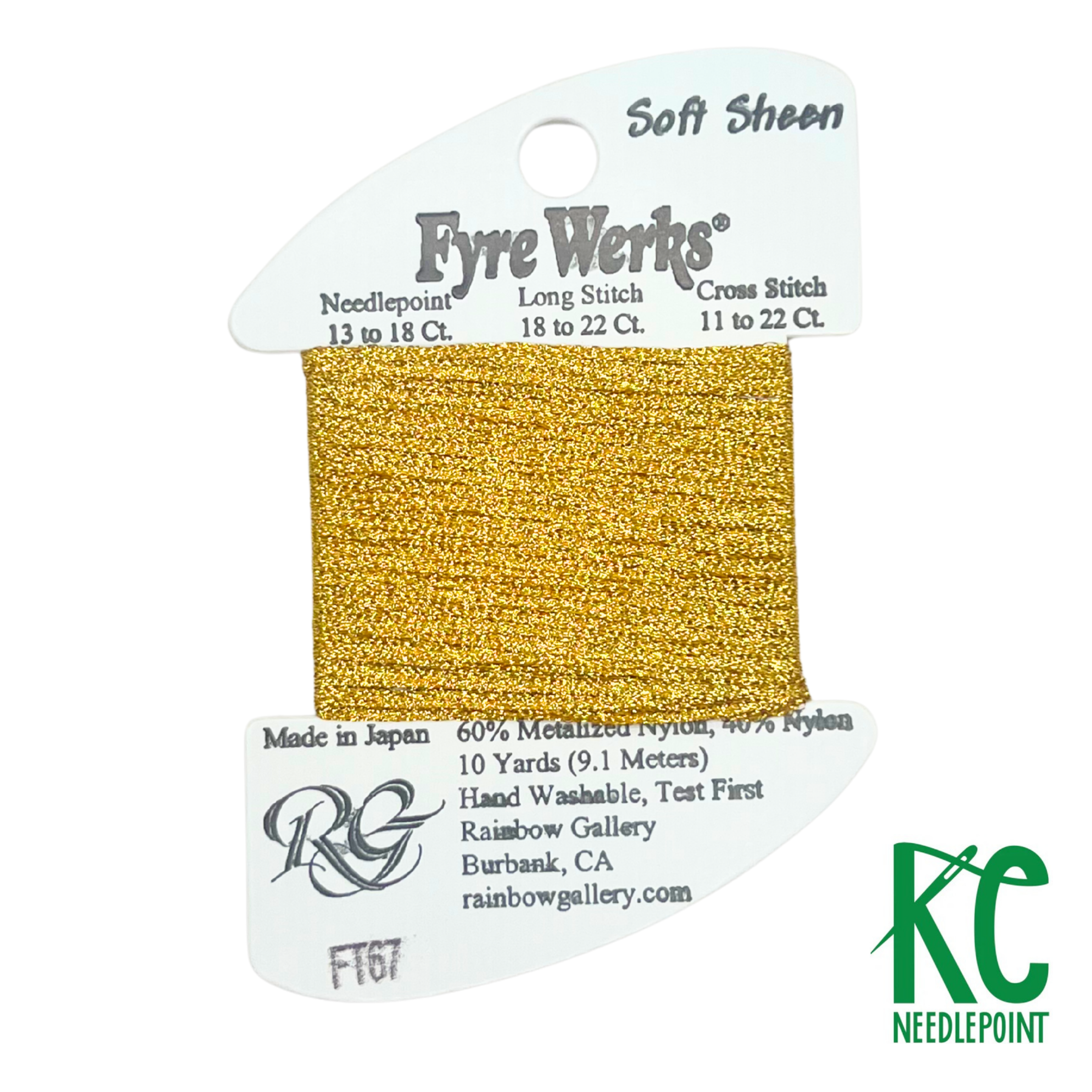 Fyre Werks Soft Sheen FT67 Inca Gold - KC Needlepoint