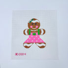 Pink Gingerbread Girl Canvas - KC Needlepoint