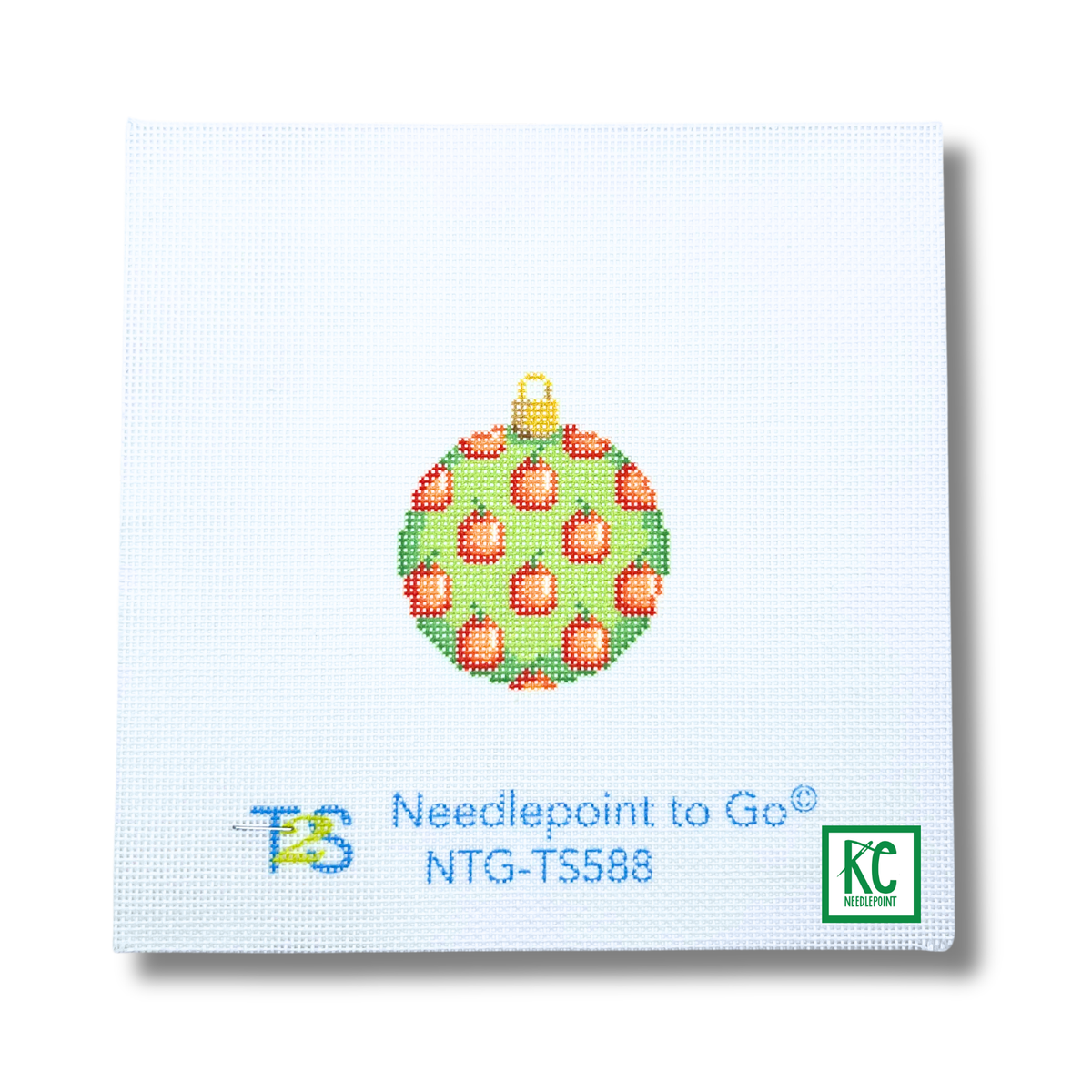 Pumpkins Mini Ball Lime Canvas - KC Needlepoint