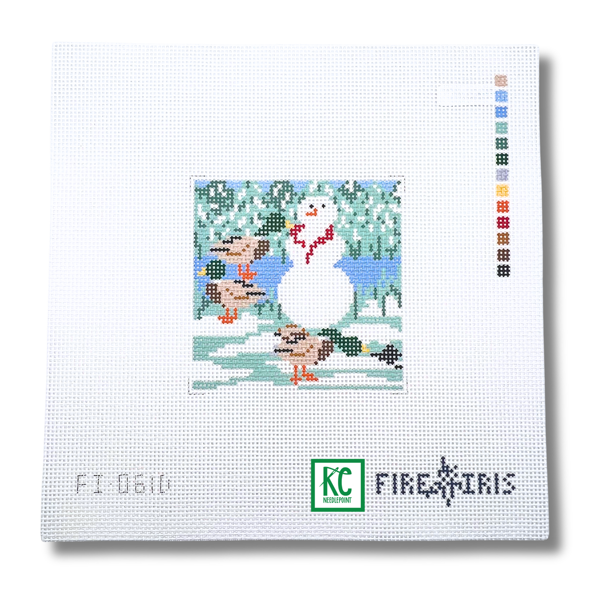 Duck, Duck, Snowman Canvas - KC Needlepoint