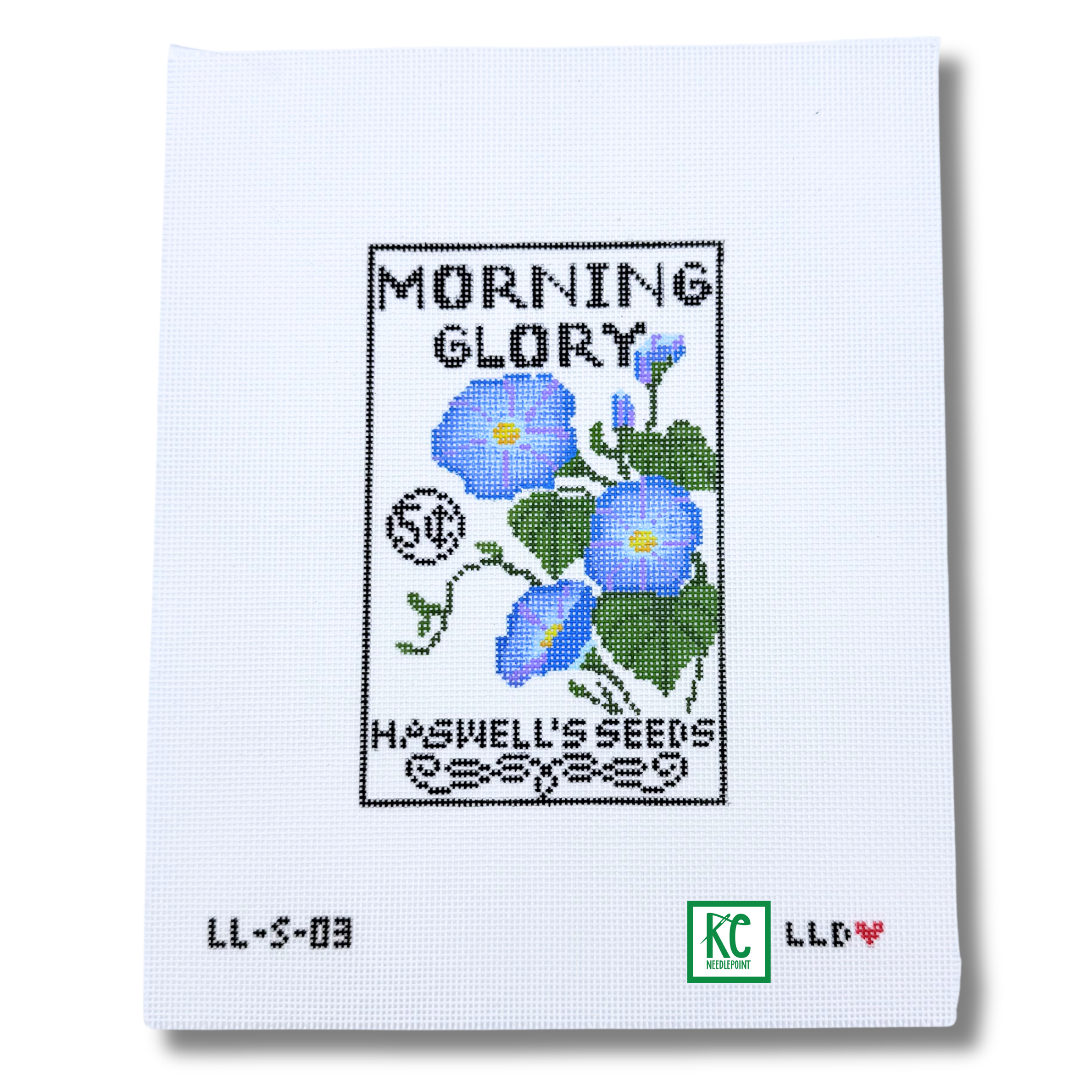 Morning Glory + SHO クローン ハンドメイド Morning Glory Seed Packet Canvas – KC Needlepoint