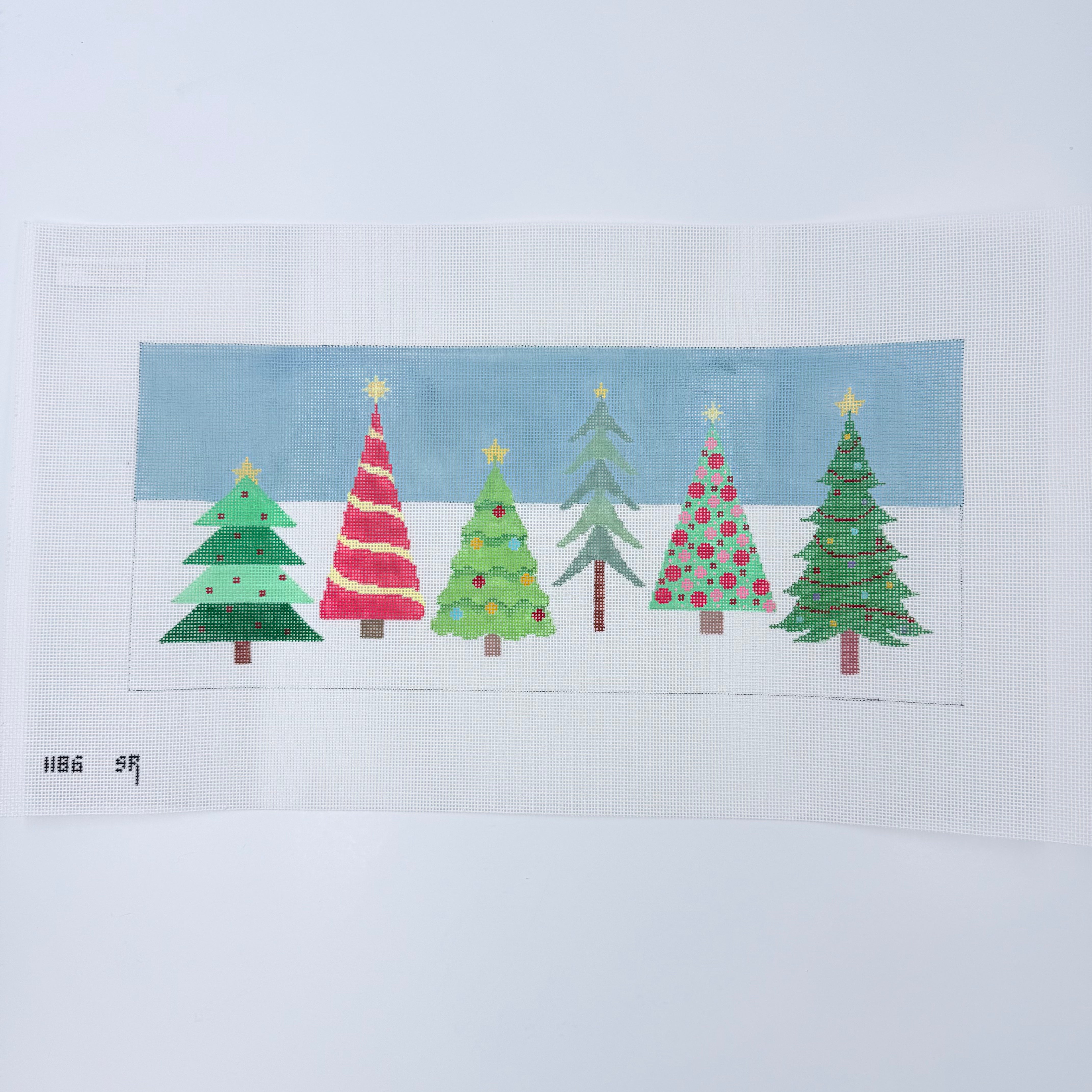 Christmas Trees Canvas - KC Needlepoint